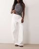 ASOS DESIGN ASOS DESIGN pull on barrel leg pants in white - 1