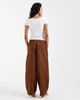 ASOS DESIGN ASOS DESIGN pull on barrel pants in chocolate-Brown - 2