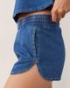 ASOS DESIGN ASOS DESIGN pull on denim runner shorts in midwash blue - part of a set - 3