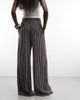 ASOS DESIGN ASOS DESIGN pull on pants in brown & blue stripes-Multi - 3