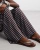 ASOS DESIGN ASOS DESIGN pull on pants in brown & blue stripes-Multi - 4