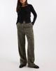 ASOS DESIGN ASOS DESIGN pull on pants in cord in khaki-Green - 1
