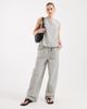 ASOS DESIGN ASOS DESIGN pull on pants in gray and cream stripes - part of a set-Black - 1