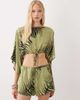 ASOS DESIGN ASOS DESIGN pull on satin short in green zebra print - part of a set-Multi - 1