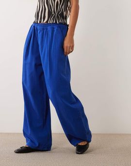 ASOS DESIGN ASOS DESIGN pull on tie waist trouser in cobalt-Blue