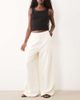 ASOS DESIGN ASOS DESIGN pull on waist wide leg cord pants in eggnog-Yellow - 1