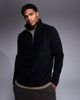 ASOS DESIGN ASOS DESIGN quarter zip fleece sweatshirt in black - 1