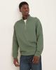 ASOS DESIGN ASOS DESIGN quarter zip ribbed sweatshirt in green - 1