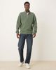 ASOS DESIGN ASOS DESIGN quarter zip ribbed sweatshirt in green - 2