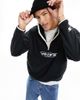 ASOS DESIGN ASOS DESIGN quarter zip sweatshirt with sport embroidery in dark gray polar fleece - 1