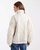 ASOS DESIGN ASOS DESIGN quilted bomber jacket with yoke detail in cream-Neutral - 4