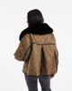 ASOS DESIGN ASOS DESIGN quilted hybrid borg collarless jacket in khaki-Green - 2