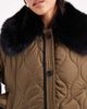 ASOS DESIGN ASOS DESIGN quilted hybrid borg collarless jacket in khaki-Green - 3