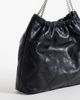 ASOS DESIGN ASOS DESIGN quilted stich tote bag with chain handle in black - 2