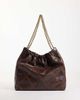 ASOS DESIGN ASOS DESIGN quilted tote bag with chain handle in chocolate-Brown - 1