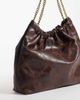 ASOS DESIGN ASOS DESIGN quilted tote bag with chain handle in chocolate-Brown - 4