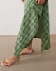 ASOS DESIGN ASOS DESIGN racer midi dress with side ruffle detail in green plaid - 4