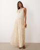 ASOS DESIGN ASOS DESIGN racer neck smock maxi dress in blue and cream floral-Multi - 2