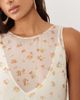 ASOS DESIGN ASOS DESIGN racer neck smock maxi dress in blue and cream floral-Multi - 3