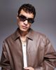 ASOS DESIGN ASOS DESIGN racer slim wrap sunglasses with black frames - 1