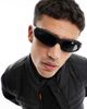 ASOS DESIGN ASOS DESIGN racer wrap around sunglasses with matte black frames - 1
