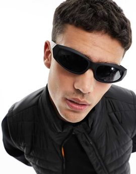 ASOS DESIGN ASOS DESIGN racer wrap around sunglasses with matte black frames