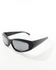 ASOS DESIGN ASOS DESIGN racer wrap around sunglasses with matte black frames - 2