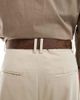 ASOS DESIGN ASOS DESIGN rams head buckle belt in washed dark brown faux leather - 3