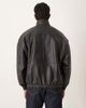 ASOS DESIGN ASOS DESIGN real leather oversized track jacket in black - 3