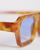 ASOS DESIGN ASOS DESIGN rectangle light tint sunglasses in tortoise frame with blue lens-Brown - 2