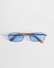 ASOS DESIGN ASOS DESIGN rectangle metal light tint sunglasses in silver frame with blue lens - 3