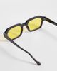 ASOS DESIGN ASOS DESIGN rectangle sunglasses in black with amber lenses - 2