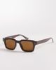 ASOS DESIGN ASOS DESIGN rectangle sunglasses in brown frame with brown lens-Neutral - 1
