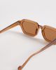 ASOS DESIGN ASOS DESIGN rectangle sunglasses in neutral crystal frame with brown lens - 2