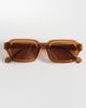 ASOS DESIGN ASOS DESIGN rectangle sunglasses in neutral crystal frame with brown lens - 3