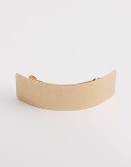 ASOS DESIGN ASOS DESIGN rectangular hair clip in brushed gold tone-Silver