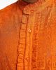 ASOS DESIGN ASOS DESIGN regular crochet shirt with 70s ruffle front in orange - 3