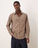 ASOS DESIGN ASOS DESIGN regular fit plaid shirt in brown - 1