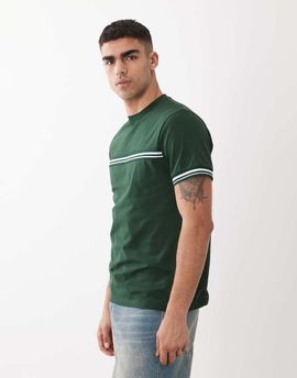 ASOS DESIGN ASOS DESIGN regular fit T-shirt with contrast in dark green