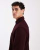 ASOS DESIGN ASOS DESIGN regular fit textured shirt in burgundy - 4