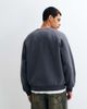 ASOS DESIGN ASOS DESIGN regular henley sweatshirt with NYC script graphic in gray - 4