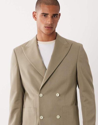 ASOS DESIGN ASOS DESIGN regular suit jacket in khaki-Green