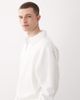 ASOS DESIGN ASOS DESIGN relaxed 1/4 zip sweatshirt with collar in ecru-White - 4