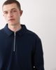 ASOS DESIGN ASOS DESIGN relaxed 1/4 zip sweatshirt with collar in navy - 3