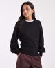 ASOS DESIGN ASOS DESIGN relaxed balloon sleeve crew neck sweater in black - 1