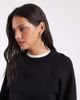 ASOS DESIGN ASOS DESIGN relaxed balloon sleeve crew neck sweater in black - 3