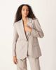 ASOS DESIGN ASOS DESIGN relaxed blazer in taupe stripe - part of a set-Brown - 1