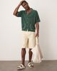 ASOS DESIGN ASOS DESIGN relaxed boxy fit knit button down polo shirt with blanket stitch in dark green - 2