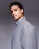 ASOS DESIGN ASOS DESIGN relaxed boxy funnel neck quarter zip felt sweatshirt in gray - 4