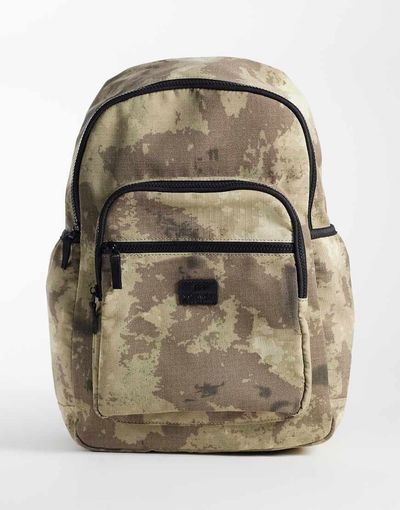 ASOS DESIGN ASOS DESIGN relaxed camo print nylon backpack in khaki green